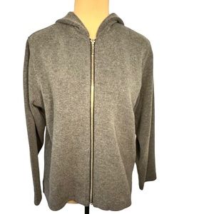 Only USA Gray Full Zip Front Hoodie Size S Lightweight Casual Athleisure